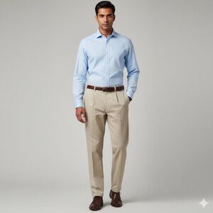 Tommy Hilfiger Chino Khacki Men's Beige Tommy Khacki’s - Classic Tailored 42x32